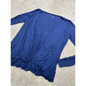 NEXXEN Cardigan Women's Navy Blue S‎ Rayon Spandex Draped Open Front Top